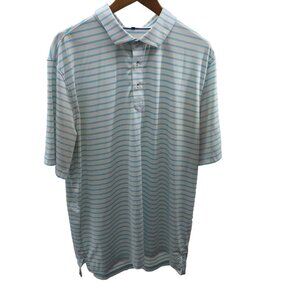 Stitch XL Teal Striped Golf Shirt Men’s